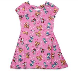 Paw Patrol Pink Skater Dress with Skye Marshall and Everest